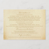 Het  Glam Gold Damask Wedding Collectie Informatiekaartje (Achterkant)
