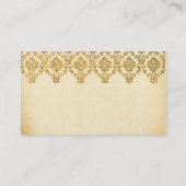Het  Glam Gold Damask Wedding Collectie Informatiekaartje (Achterkant)