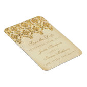 Het  Glam Gold Damask Wedding Collectie Magneet (Rechterzijde)
