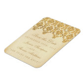 Het  Glam Gold Damask Wedding Collectie Magneet (Linkerzijde)