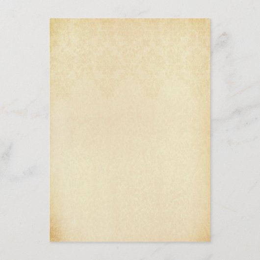 Het  Glam Gold Damask Wedding Collectie Menu (Achterkant)