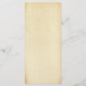 Het Glam Gold Damask Wedding Collectie Menu (Achterkant)