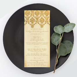 Het Glam Gold Damask Wedding Collectie Menu