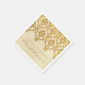 Het Glam Gold Damask Wedding Collectie Servet (Hoek)
