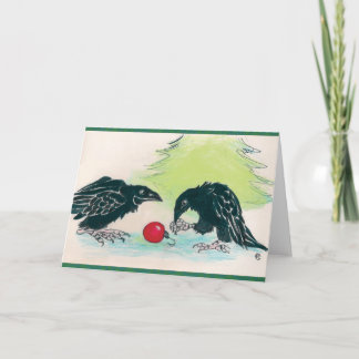 Het glanzende cadeau feestdagen kaart