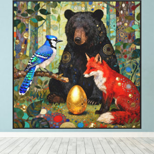 “Het glanzende mysterie van het bos” Canvas Afdruk