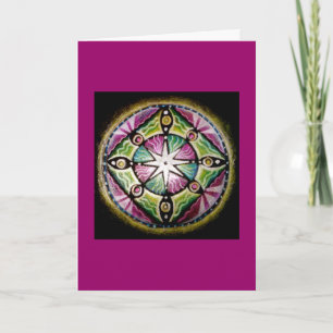 Het glanzende Wenskaart van Mandala van de Ster Feestdagen Kaart