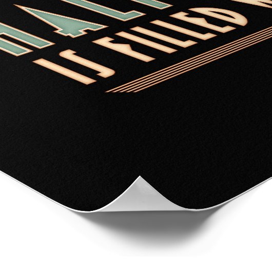 Het glas: half vol atmosfeer (16x20 inch) poster (Hoek)