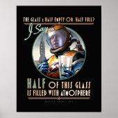 Het glas: half vol atmosfeer (16x20 inch) poster (Voorkant)