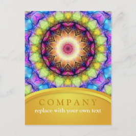 Het Glas Holistic Mandala van de regenboog Briefkaart