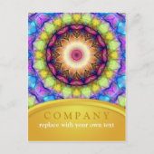Het Glas Holistic Mandala van de regenboog Briefkaart (Voorkant)