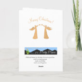 Het Glas in lood van de Nativiteit Kerstmis Feestdagen Kaart (Achterkant)