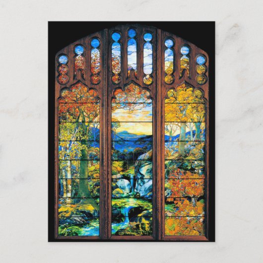 " Het Glas in lood van het Ventiffanty Venster Her Briefkaart (Voorkant)