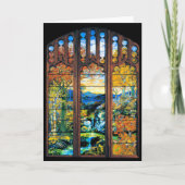 Het Glas in lood van Tiffany het Landschap van de  Kaart (Voorkant)