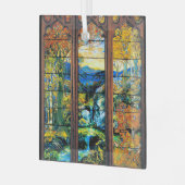 Het Glas in lood van Tiffany het Landschap van de Ornament (Voorkant links)
