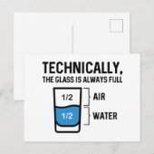 Het Glas Is Altijd Vol Briefkaart (Voorkant / Achterkant)