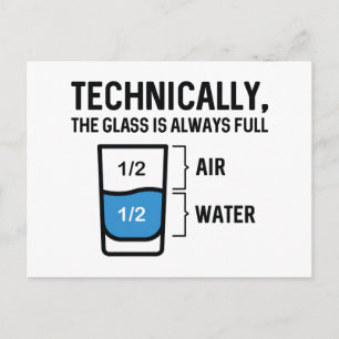 Het Glas Is Altijd Vol Briefkaart
