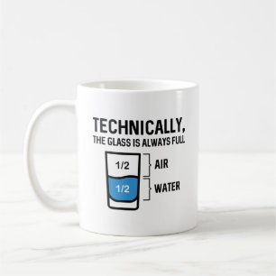 Het glas is altijd vol koffiemok