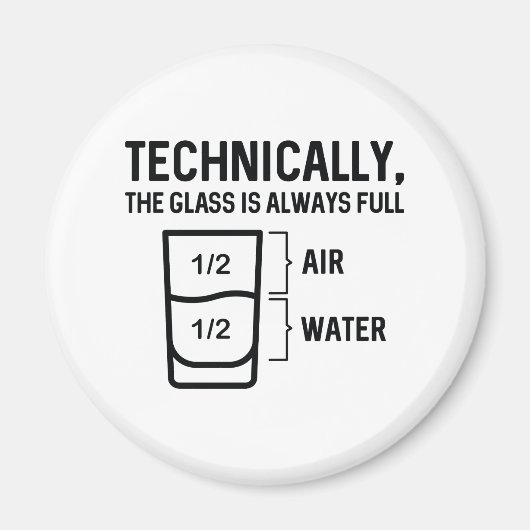 Het glas is altijd vol magneet (Voorkant)