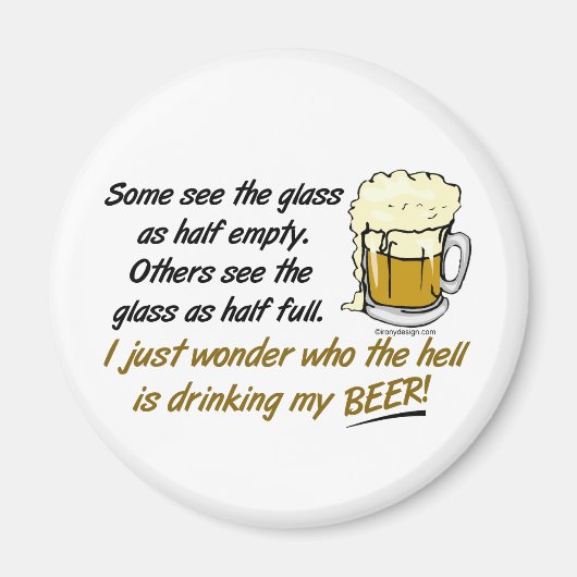 Het glas is half vol? Magneten (Voorkant)