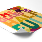 Het glas is half volledig poster (Hoek)
