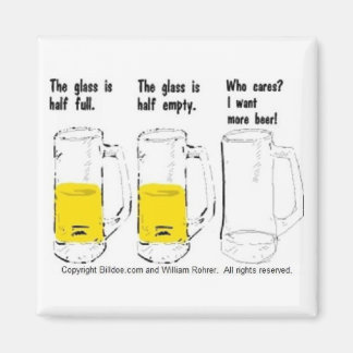 Het glas is halfvol, leeg magneet