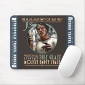 Het glas is meestal lege ruimte-Muismat Muismat (Met muis)