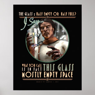 Het glas: Meestal lege ruimte (16x20 inch) Poster