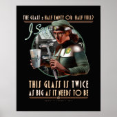 Het glas: tweemaal zo groot als nodig (16x20 inch) poster (Voorkant)