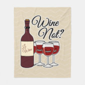 Het glas van het rood van de de druivenalcohol van fleece deken (Voorkant)