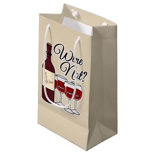 Het glas van het rood van de de druivenalcohol van klein cadeauzakje (Voorkant Gekanteld)