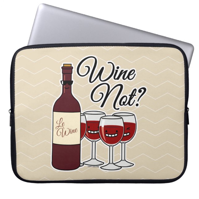 Het glas van het rood van de de druivenalcohol van laptop sleeve (Voorkant)