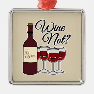 Het glas van het rood van de de druivenalcohol van metalen ornament
