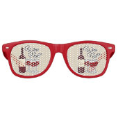 Het glas van het rood van de de druivenalcohol van retro zonnebril (Voorkant)