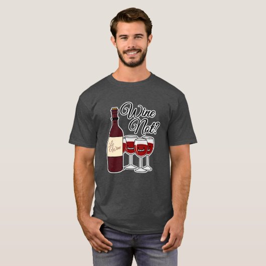 Het glas van het rood van de de druivenalcohol van t-shirt (Voorkant volledig)