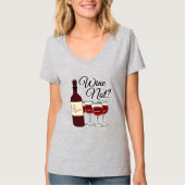 Het glas van het rood van de de druivenalcohol van t-shirt (Voorkant)