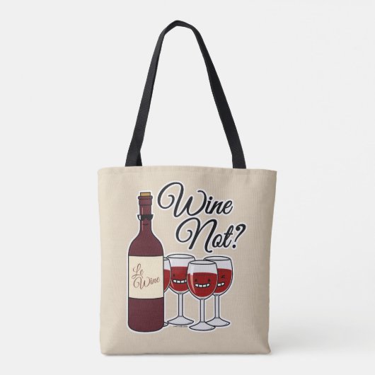 Het glas van het rood van de de druivenalcohol van tote bag (Achterkant)