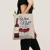 Het glas van het rood van de de druivenalcohol van tote bag (Dichtbij)