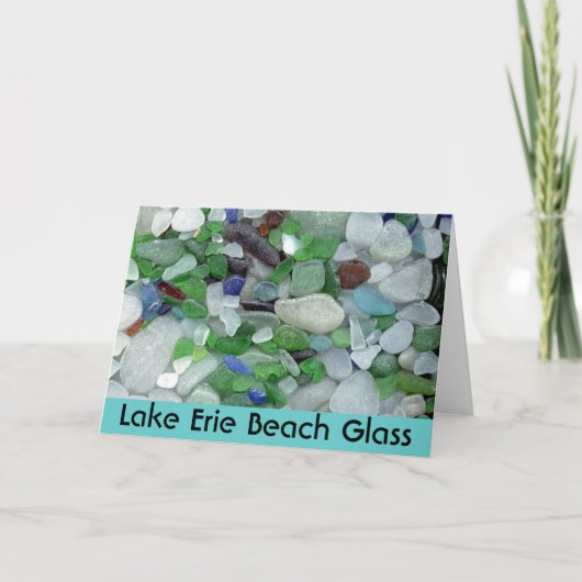 Het Glas van het Strand van Erie van het meer Kaart (Voorkant)