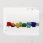 Het glas van het zee, de regenboogbriefkaart van briefkaart (Voorkant / Achterkant)