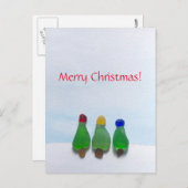 Het glas van het zee, het briefkaart van Kerstmis (Voorkant / Achterkant)