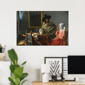 Het glas wijn (ca.1661) — Vermeer Poster (Thuiskantoor)