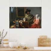 Het glas wijn (ca.1661) — Vermeer Poster (Keuken)