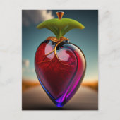 Het glashart | Digitale kunst Briefkaart (Voorkant)