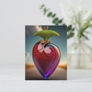 Het glazen hart Digitale kunst Briefkaart