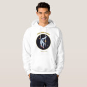 Het glijden door de galaxy Unisex Retro Hoodie (Voorkant volledig)