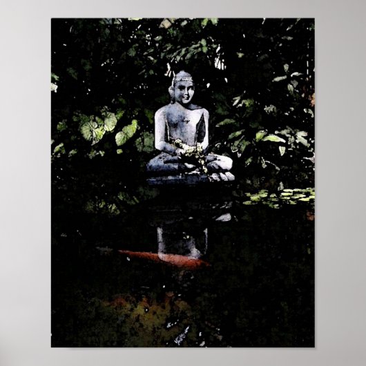 Het glimlachen Boeddha en het Koi-Poster Poster (Voorkant)
