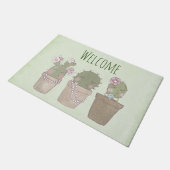 Het glimlachen Cactus Trio het Ontwerp van de Wate Deurmat (Schuin)