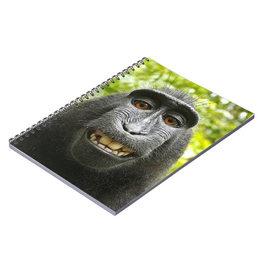 Het glimlachen Crested Celebes Macaque Notitieboek (Linkerzijde)