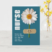 Het glimlachen Daisy. Verpleegdagen Wenskaarten Kaart (Gele Bloem)